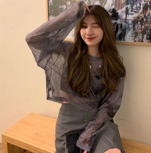 新生活 春新作 レディース トップス シャツ シースルー 日焼け止め Tシャツ 薄手