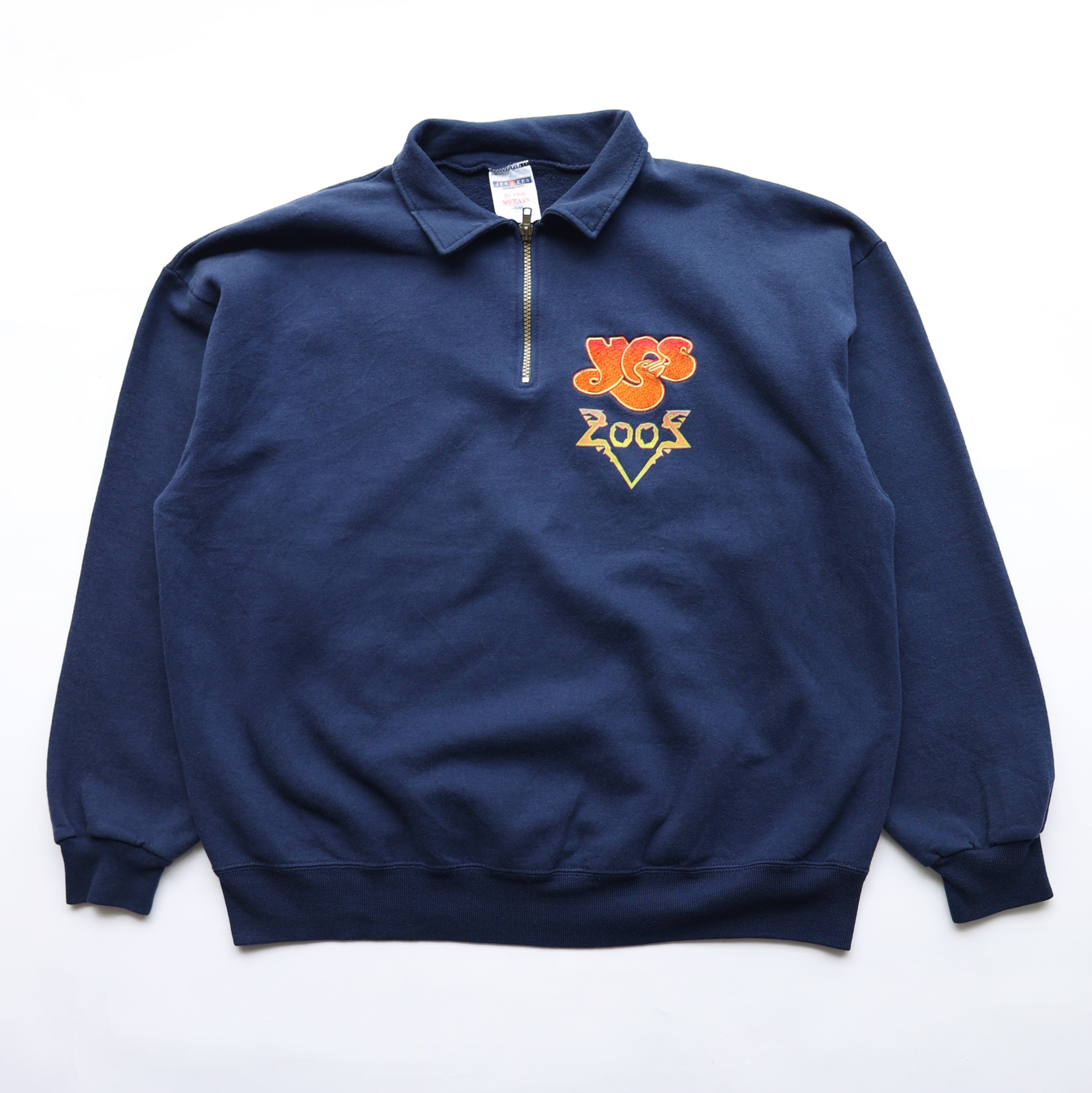 2002 YES BAND HALF ZIP SWEAT SHIRT