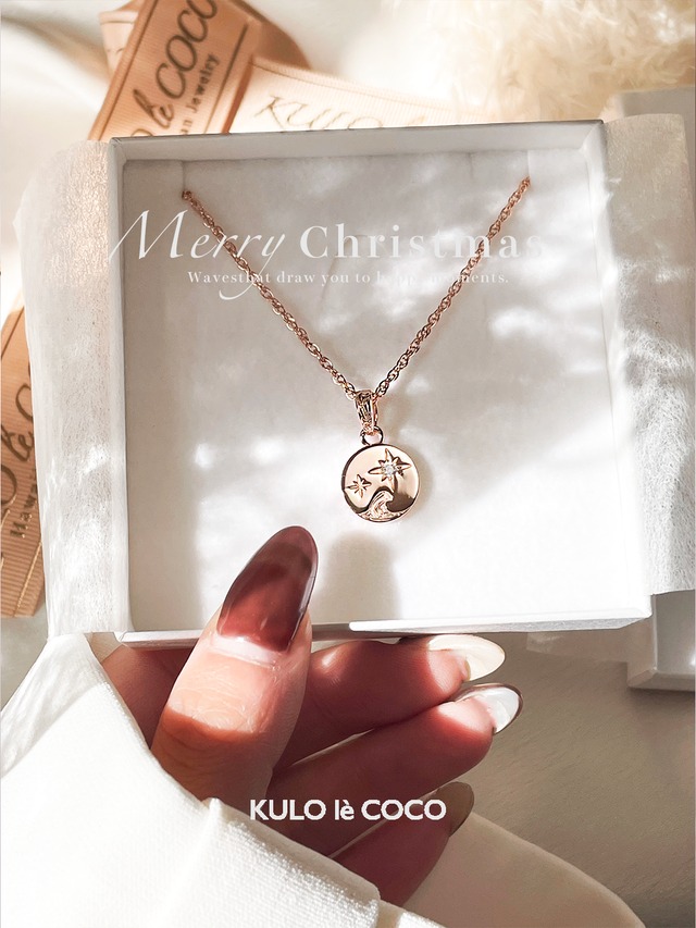 [12/8 21:00人気]【Christmas】【ペア】ラウンド・the wave チャーム《名入れ刻印無料》