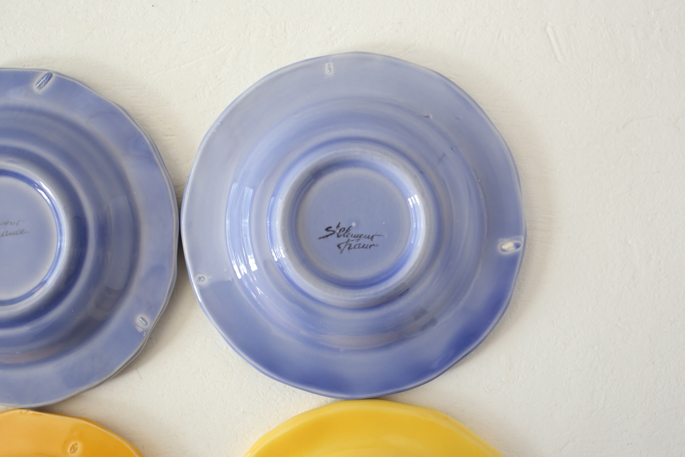 フランスアンティーク／サンクレモン窯プレート4枚