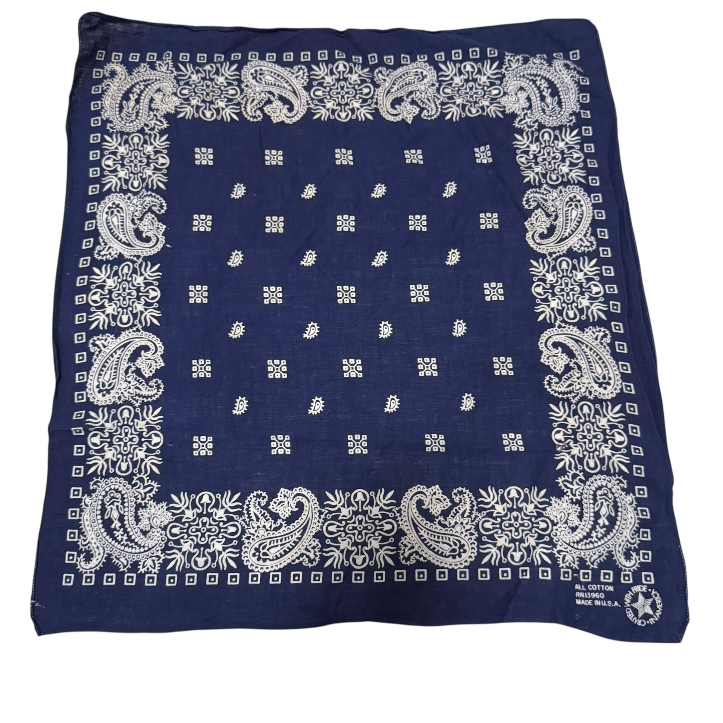 激レア VINTAGE バンダナ USAクロス ペイズリー ジェイアダムス 3枚 ジェイアダムス着用 VINTAGE Bandana cross Paisley navy made in USA