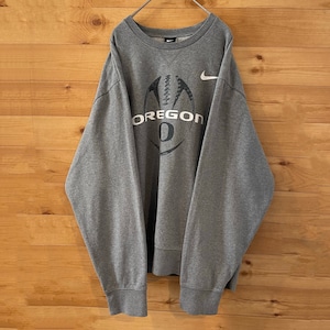 【NIKE】カレッジ オレゴン大学 オレゴン・ダックス フットボール スウェット トレーナー X-Large US古着