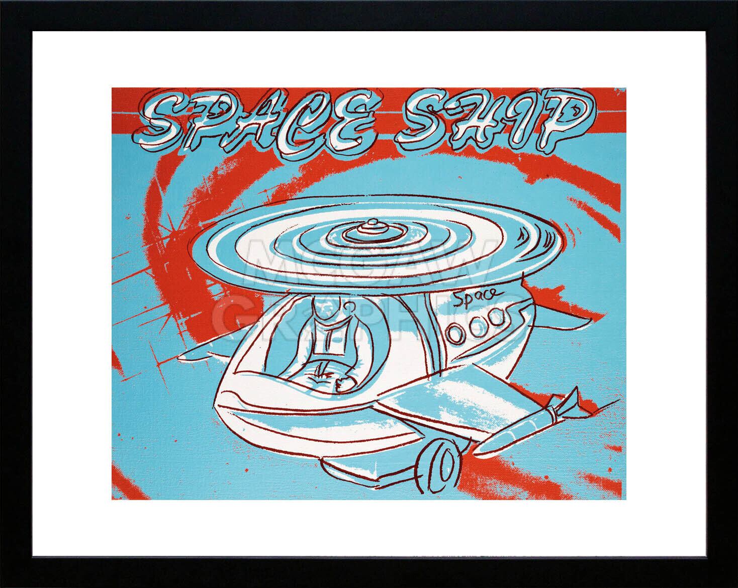 アンディ ウォーホル「スペース シップ ,1983」展示用フック付ポスター ポップアート 絵画