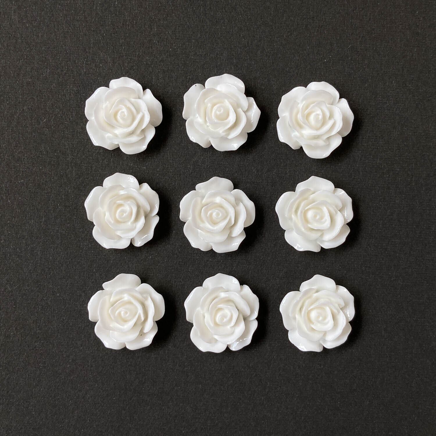 オンライン限定》白バラのカボション | Dua-アクセサリーパーツショップ