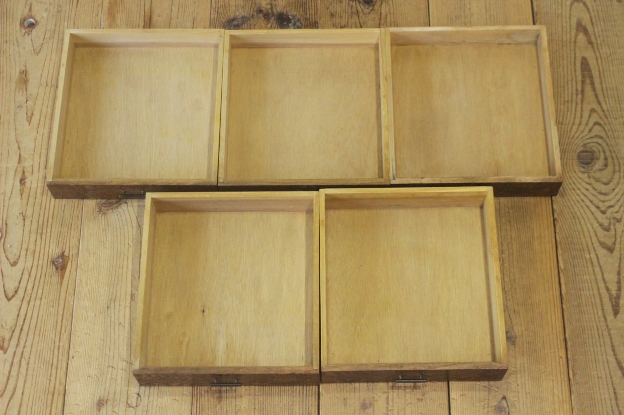 レトロ 卓上 小引き出し 抽斗 5杯 収納 小物入れ レターケース 仕切り