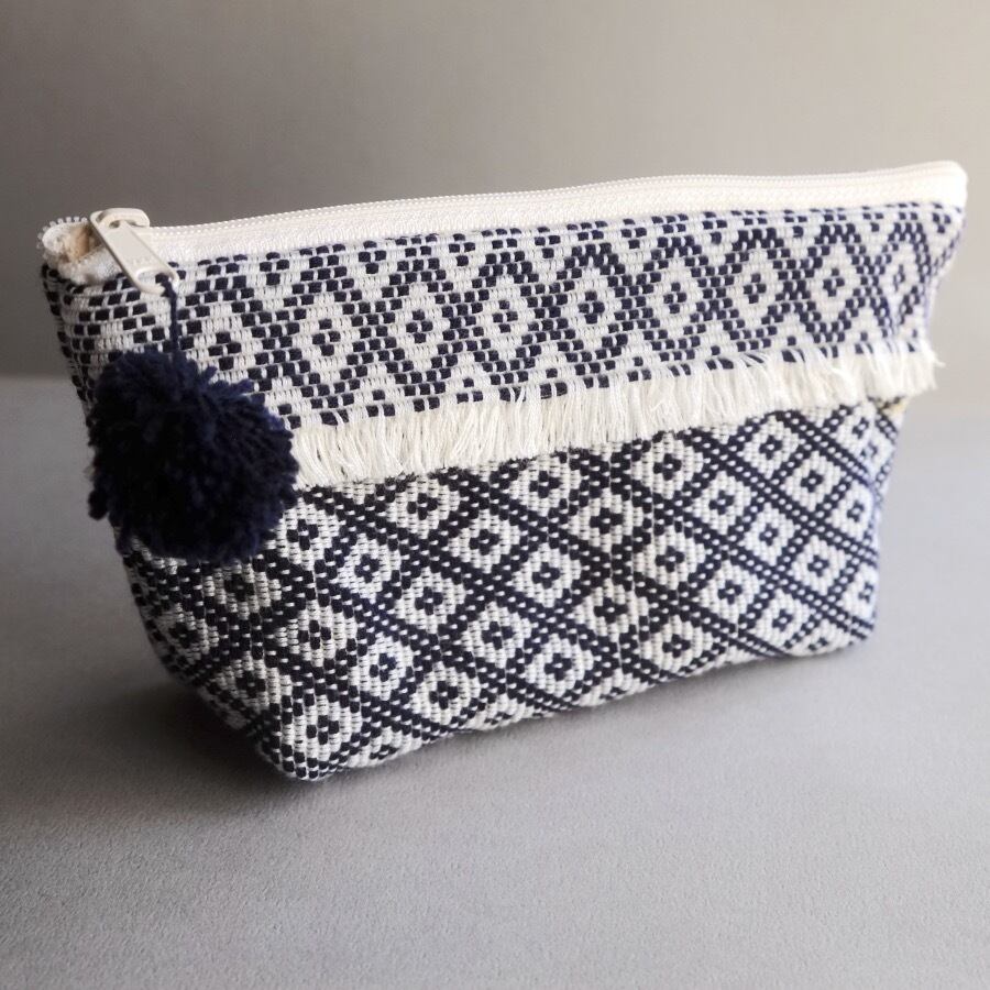 ラフ族 フリンジポーチ (Navy) | nomadicraft -online store-
