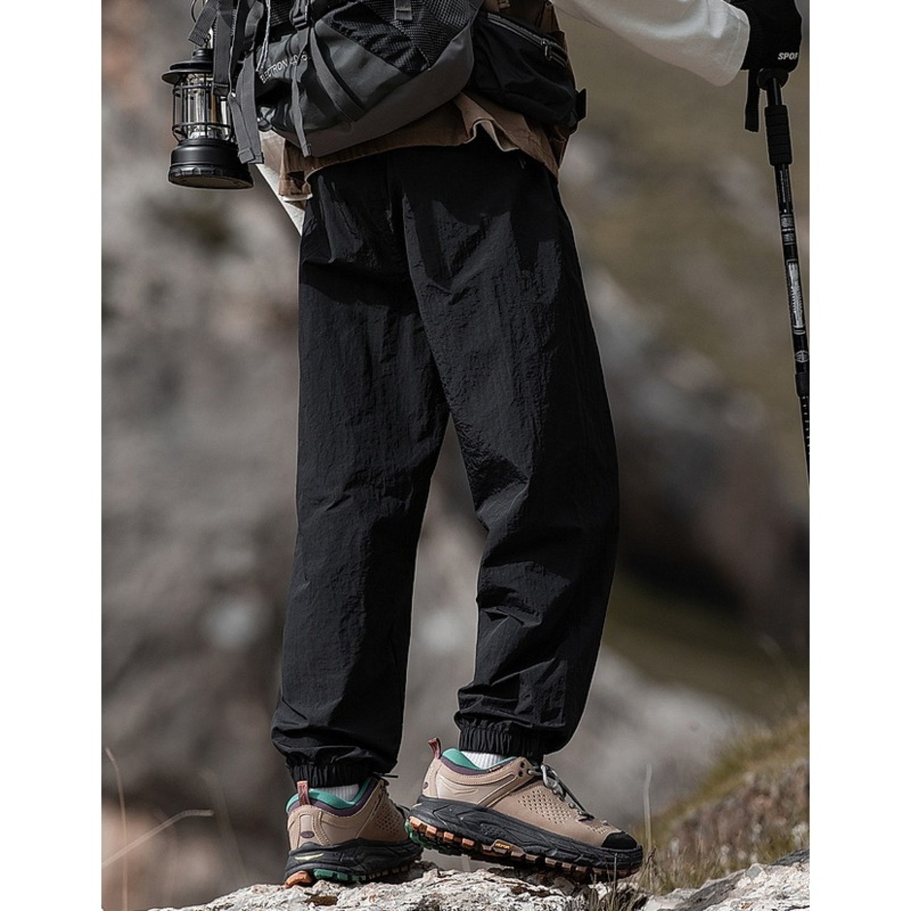 Outdoor Tech Drawcord Tapered Silhouette Cropped Pants ◇3color H0606