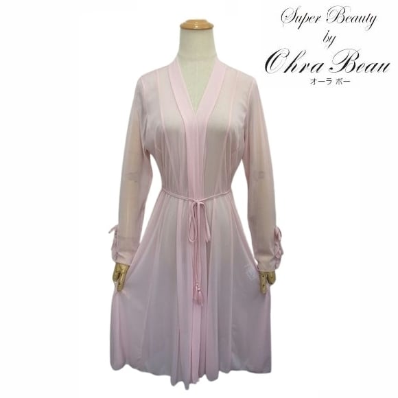 スーパービューティー カーディガン 袖パール パワーネット 2412004 ピンク 2024年春夏 長袖 ハオリ ロング オーラボー 大人かわいい服 ミセス キレイメ レディース アパレル 女性 M L LL 30代 40代 50代 60代