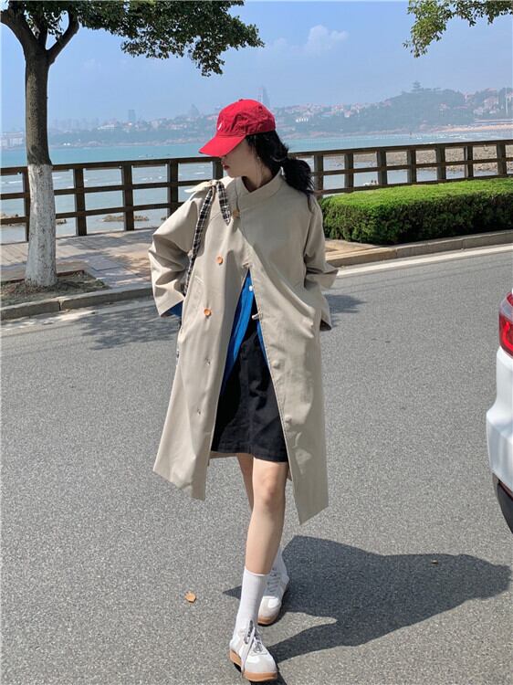 スタイルロングジャケット オータムルーズ薄手トップス 秋物 モンロー46763177027