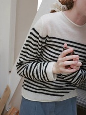 Duveteux Wool-Blend Border Knit F0869