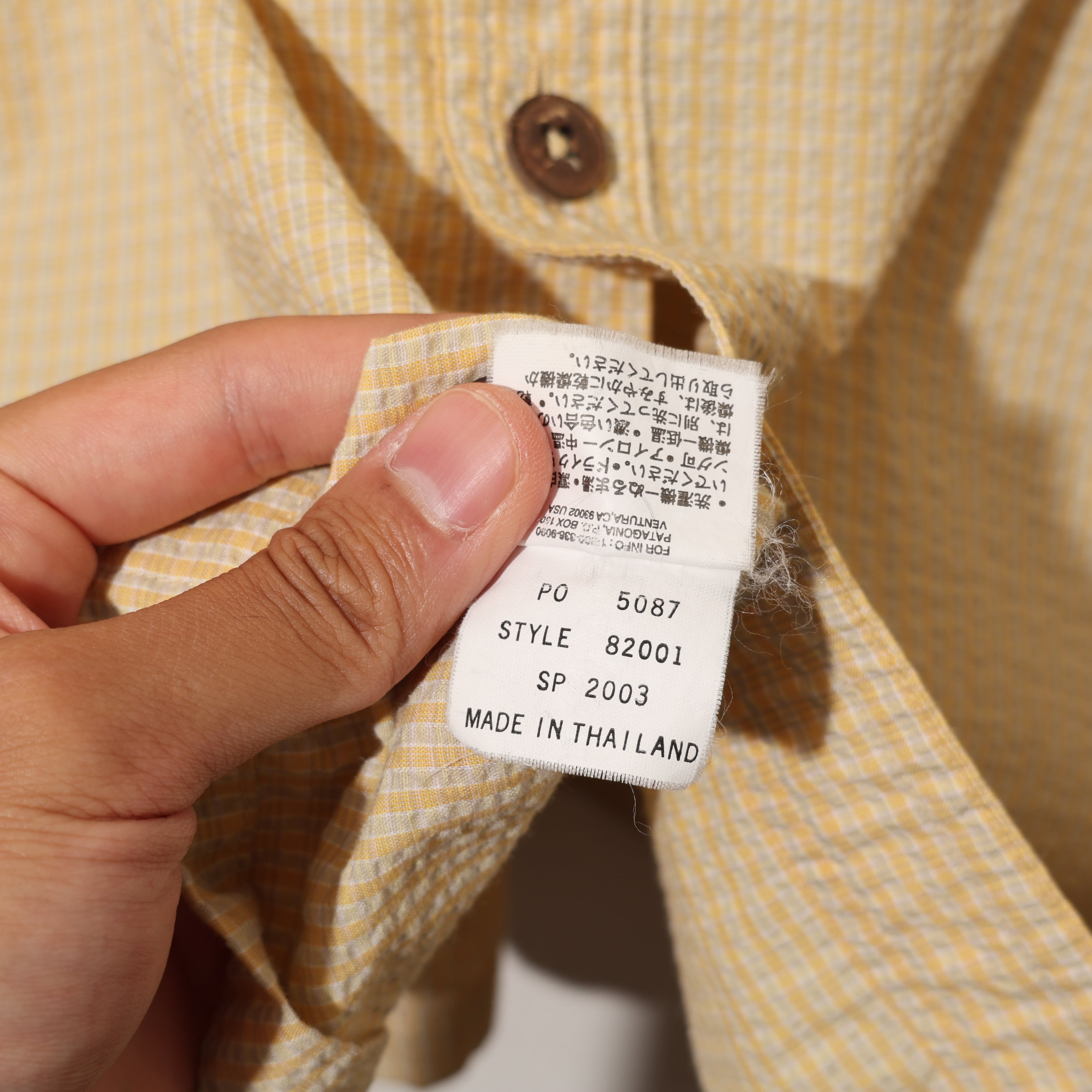 美品 M 03年 Tropical Flats Shirt シアサッカー イエロー Patagonia