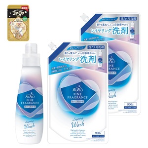 【人気】ファーファ 洗濯用 液体 洗剤 ファイン フレグランス レイヤリング ウォッシュ クラッシー ソープ の香り 本体 (600g) + 詰替 (900g) 2個 セット 柔軟剤 トリップ ドバイ オリエンタル ムスク の香り ワンパック (40ml) 付き