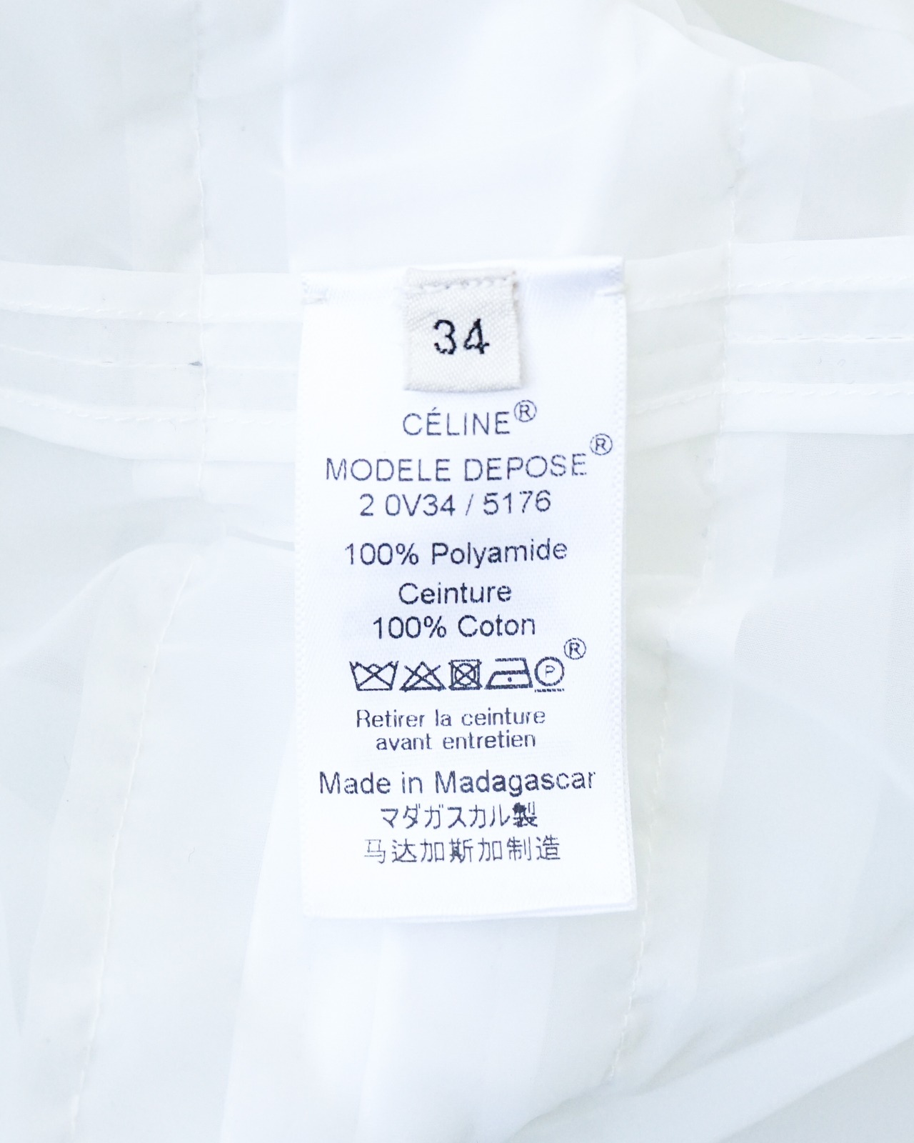 See-through belt shirt〈CÉLINE by phoebe philo〉