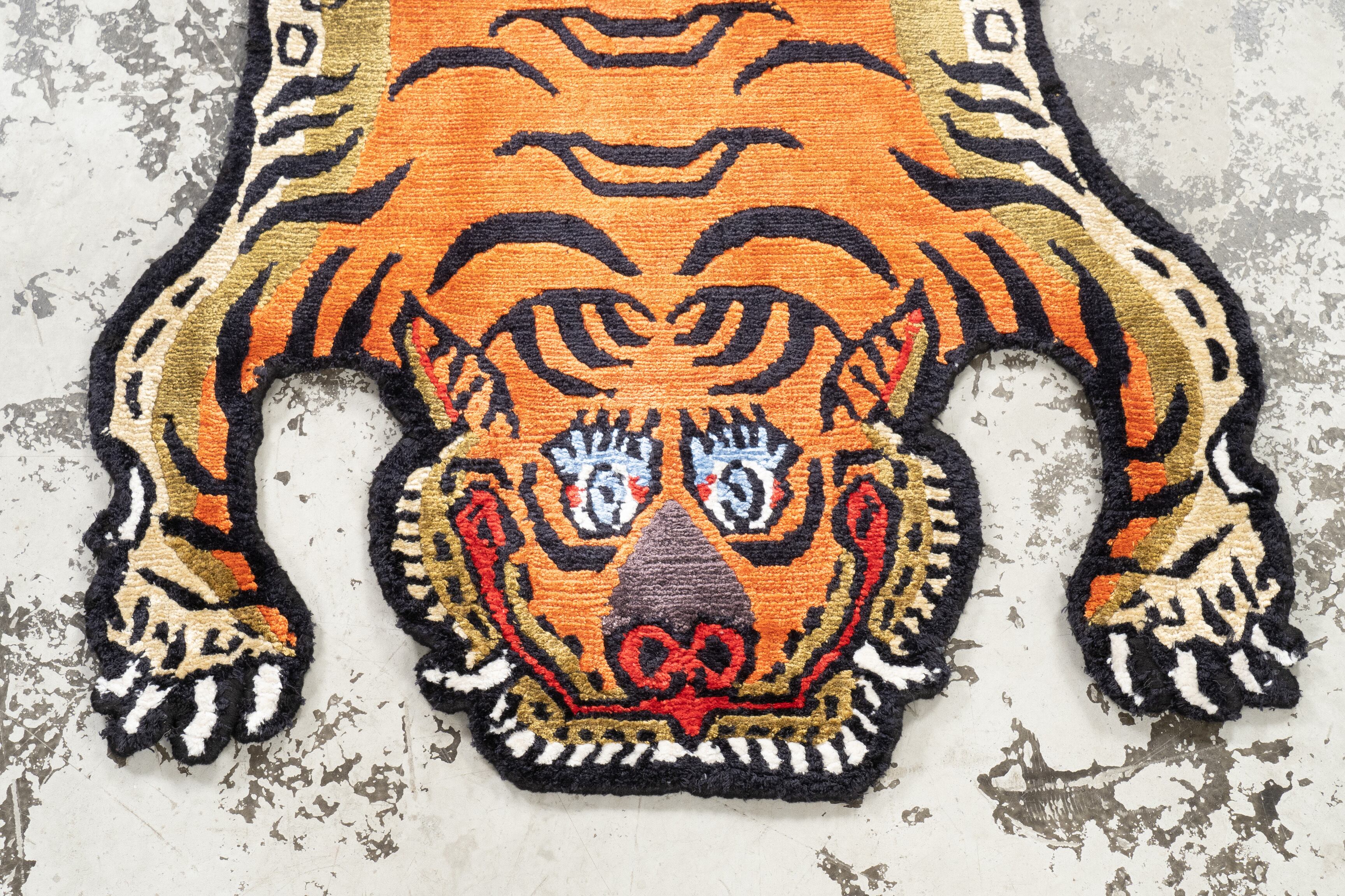 チベタンタイガーラグ Tibetan Tiger Rug 《XSサイズ・シルク029》チベタンタイガーラグ
