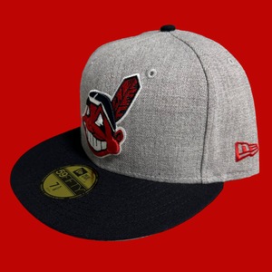 Cleveland Indians New Era 59Fifty Fitted / Gray,Navy (Gray Brim)
