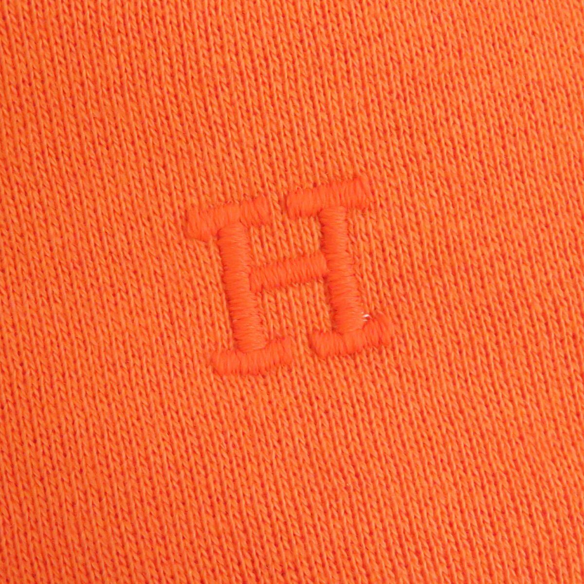 極美品□21AW HERMES/エルメス Hロゴ刺繍 セリエボタン コットン