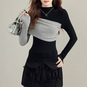bi-color slim knit m1230