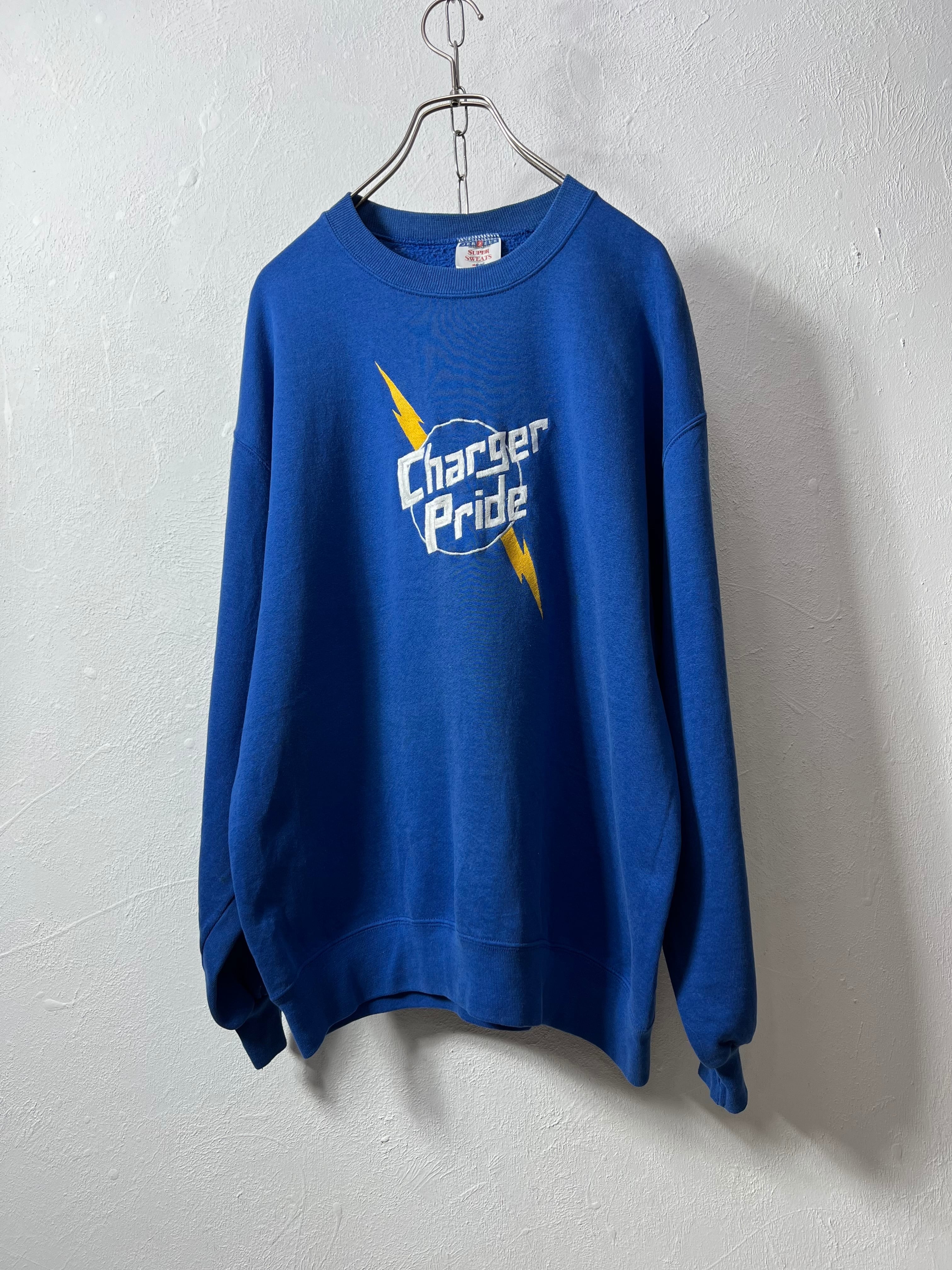 90’s USA made “Charger Pride” embroidery sweat shirt