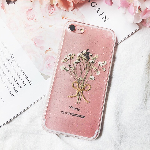 Iphoneケース スマホケース 押し花 ドライフラワー かすみ草 携帯ケース Chatnoir Fleur Iphoneケース スマホケース 押し花 ドライフラワー かすみ草 携帯ケース Chatnoir Fleur