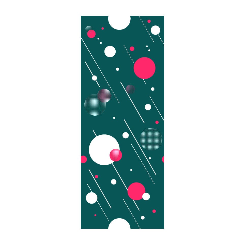 てぬぐい 「ame」深緑×ネオンピンク