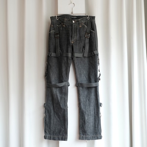 DOLCE & GABBANA 03AW BONDAGE DENIM PANTS