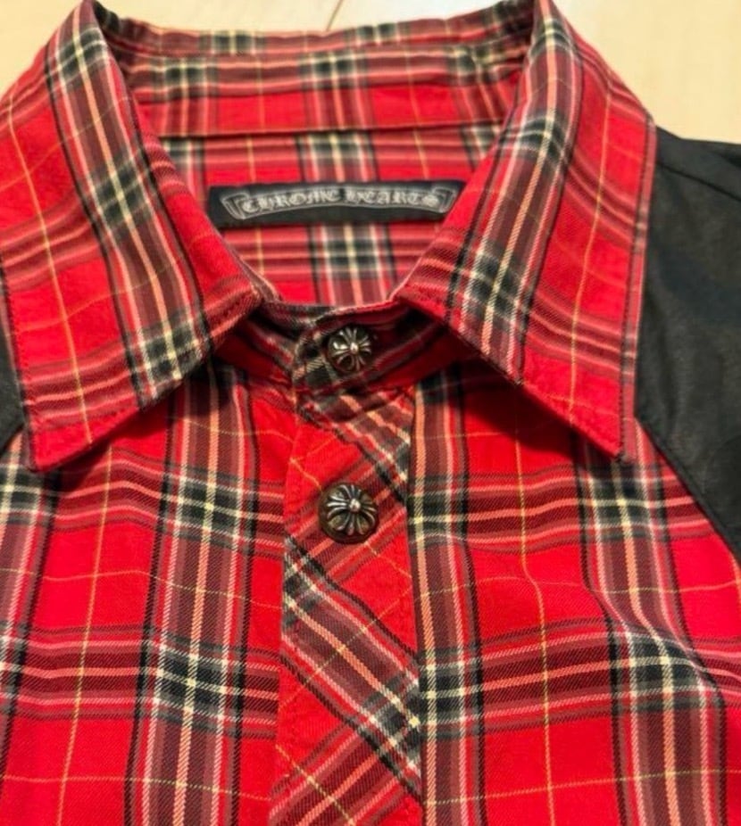 CHROME HEARTS クロムハーツ CHプラス ボタン BSフレア 長袖シャツ
