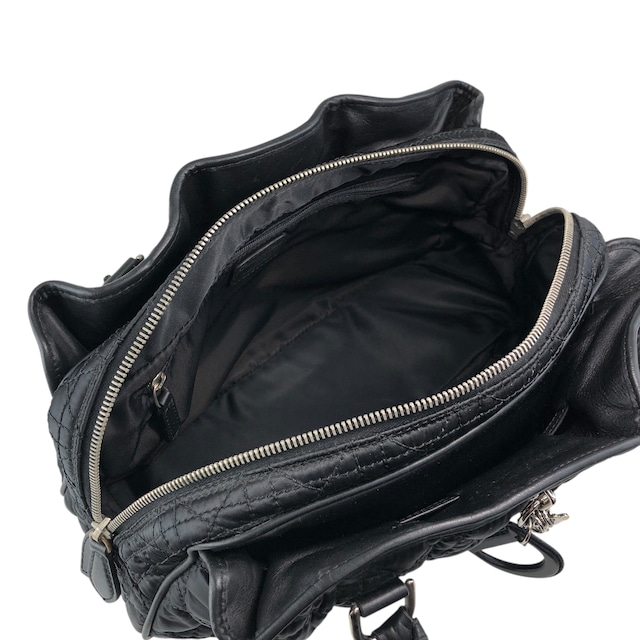 Christian Dior クリスチャン ディオール ラブリー カナージュ ハンドバッグ ブラック チャーム ナイロン vintage ヴィンテージ オールド sreacp