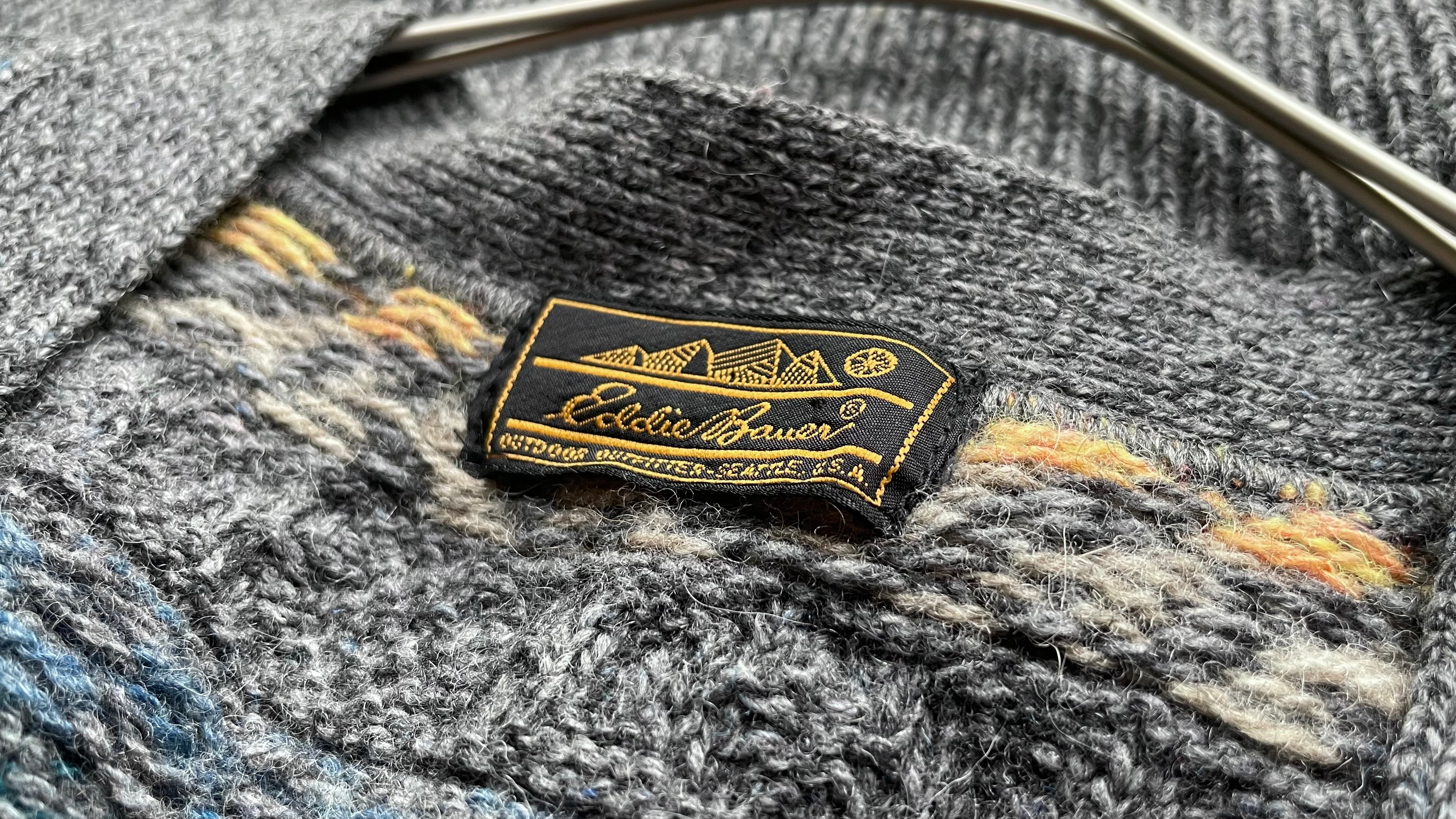 1980-90s eddie bauer ethnic weaving design knit vest