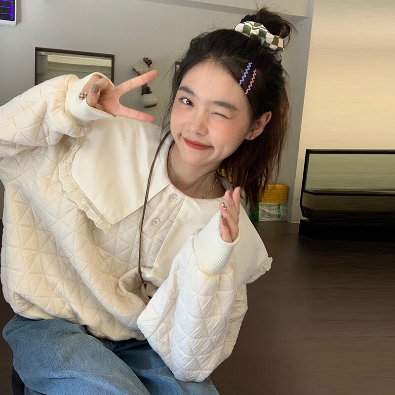 カラージャケット オータムウィンターベージュトップス ロング コットン 大人ガーリー スウィート キュート カジュアル 秋物 冬物 モンロー24061338957