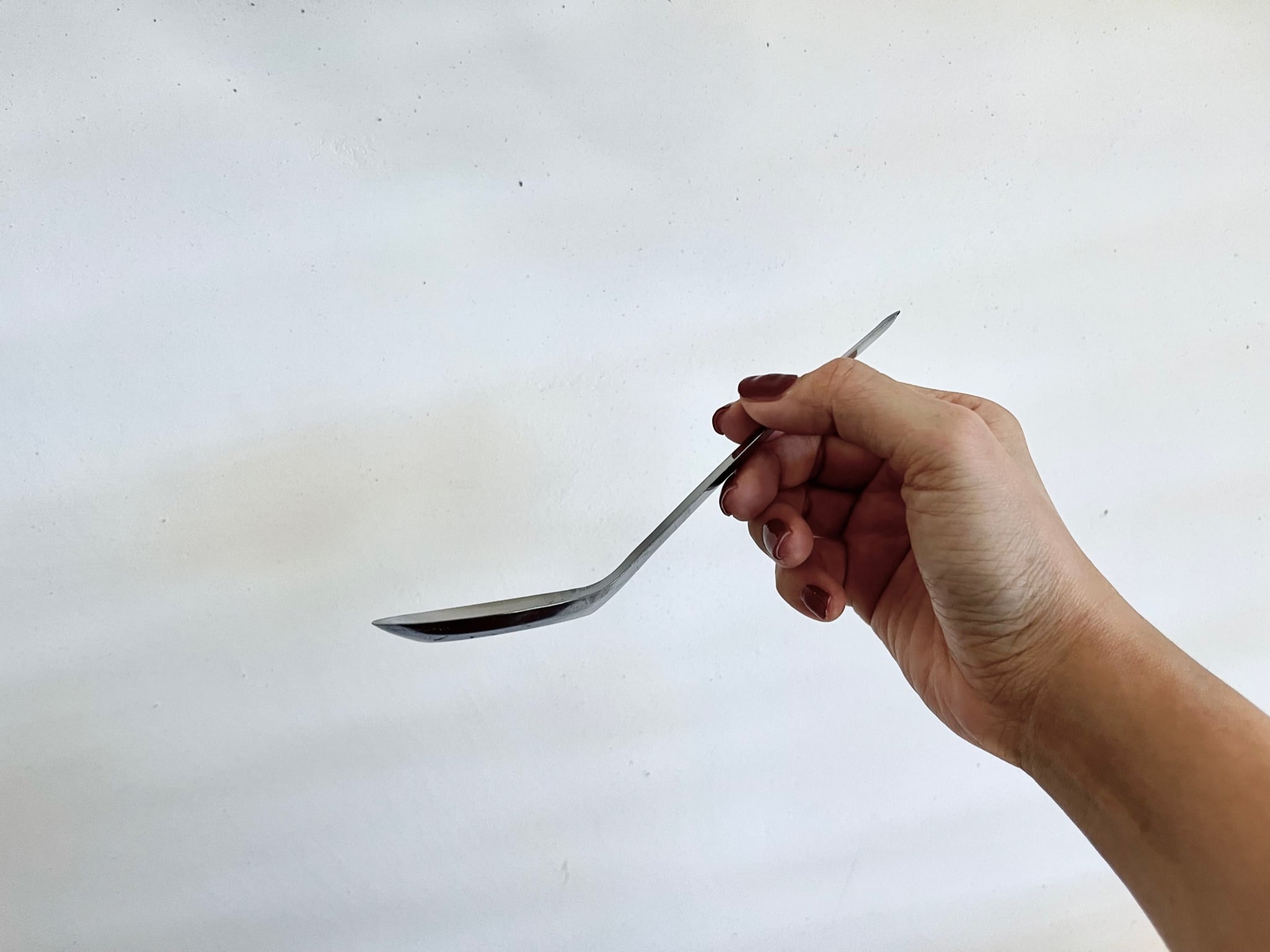 柄の長いアルミのレンゲ