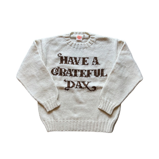 HAVE A GRATEFUL DAY #Knit Crew Natural