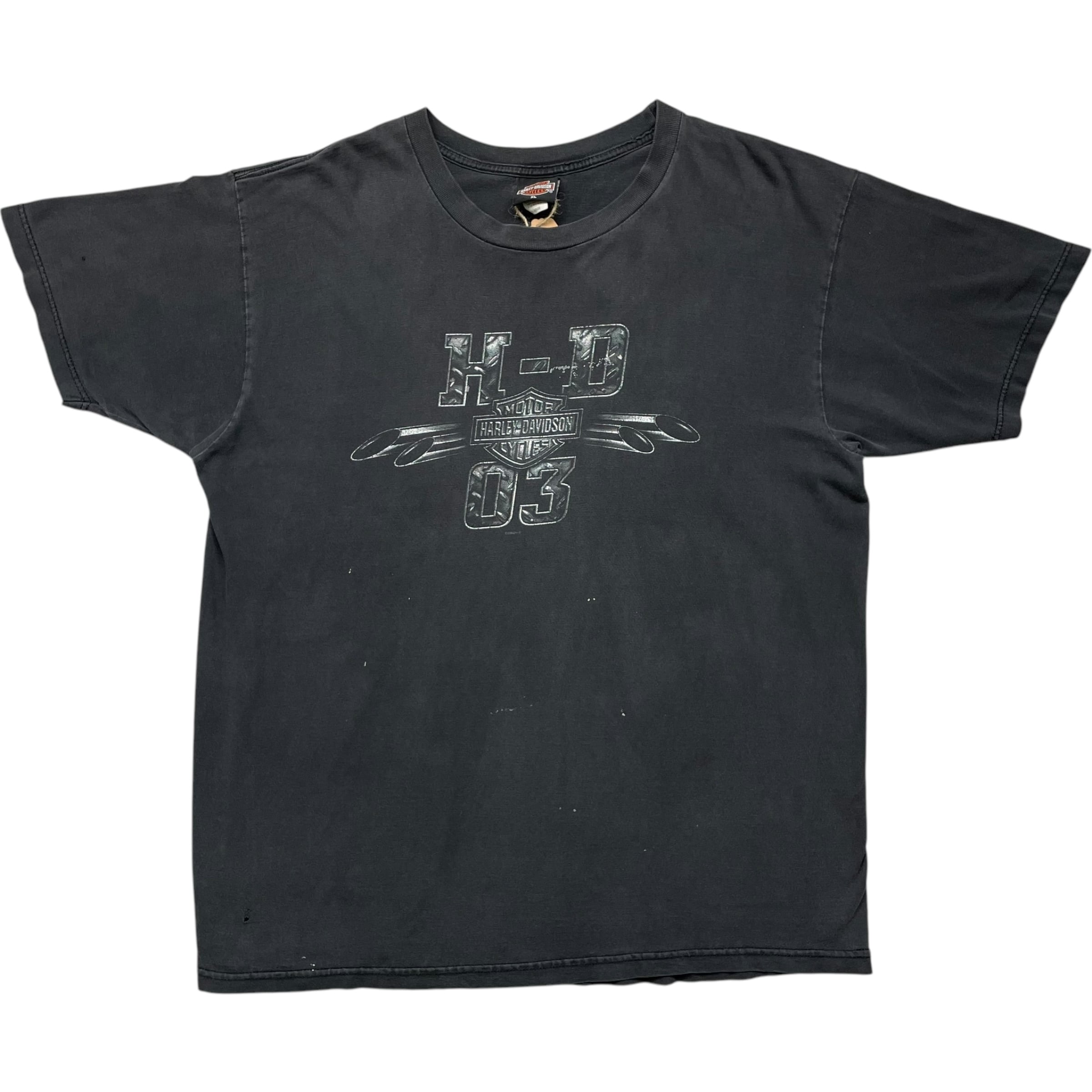 《XL》Harley-Davidson ハーレーダビッドソン 両面プリント ブラック USA製 90年代 vintage no.6872