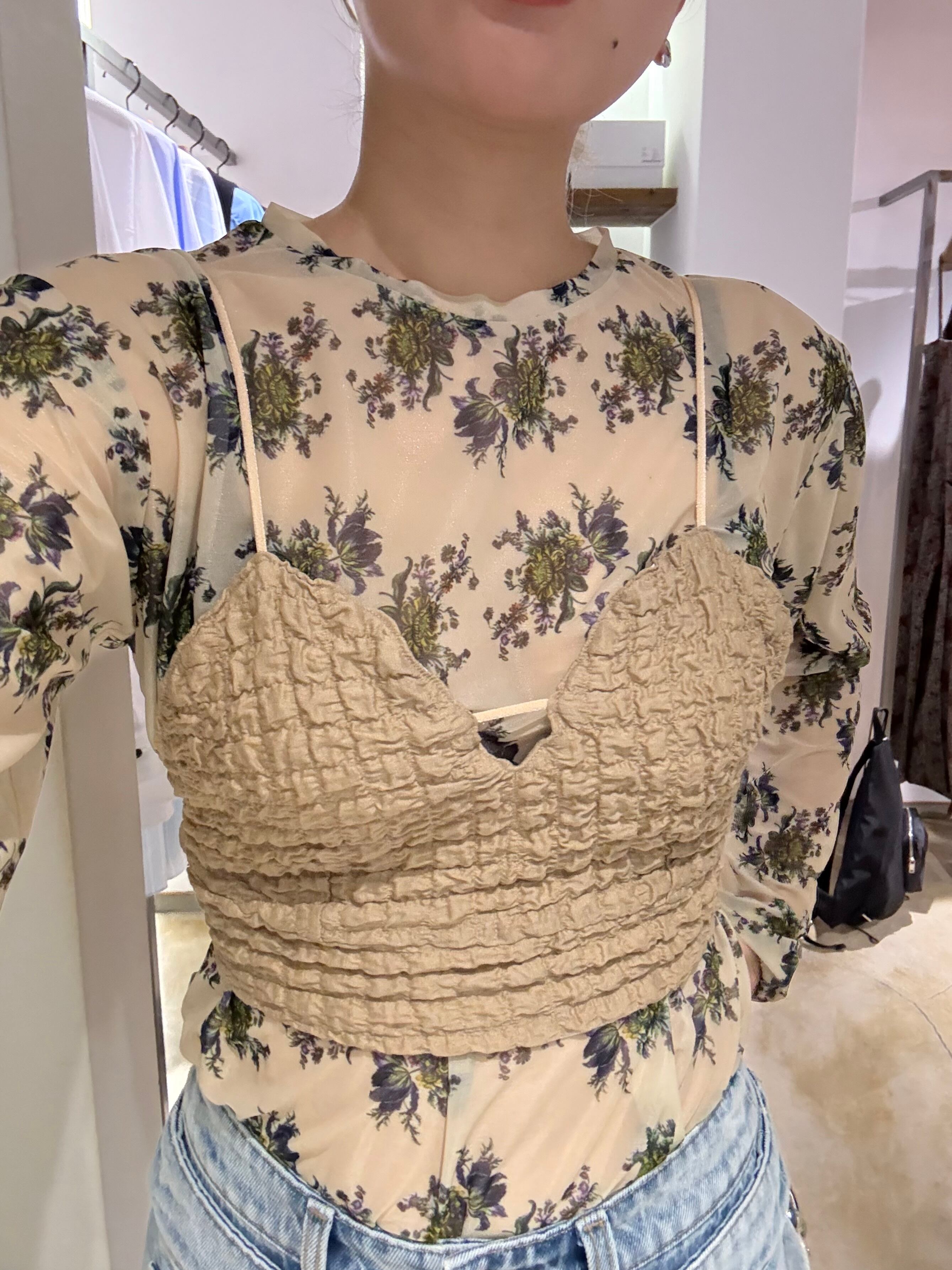 26SS】FUMIE TANAKA フミエタナカ / sheer print longT / トップス