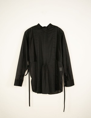 PIN TUCK SHIRT / BLACK