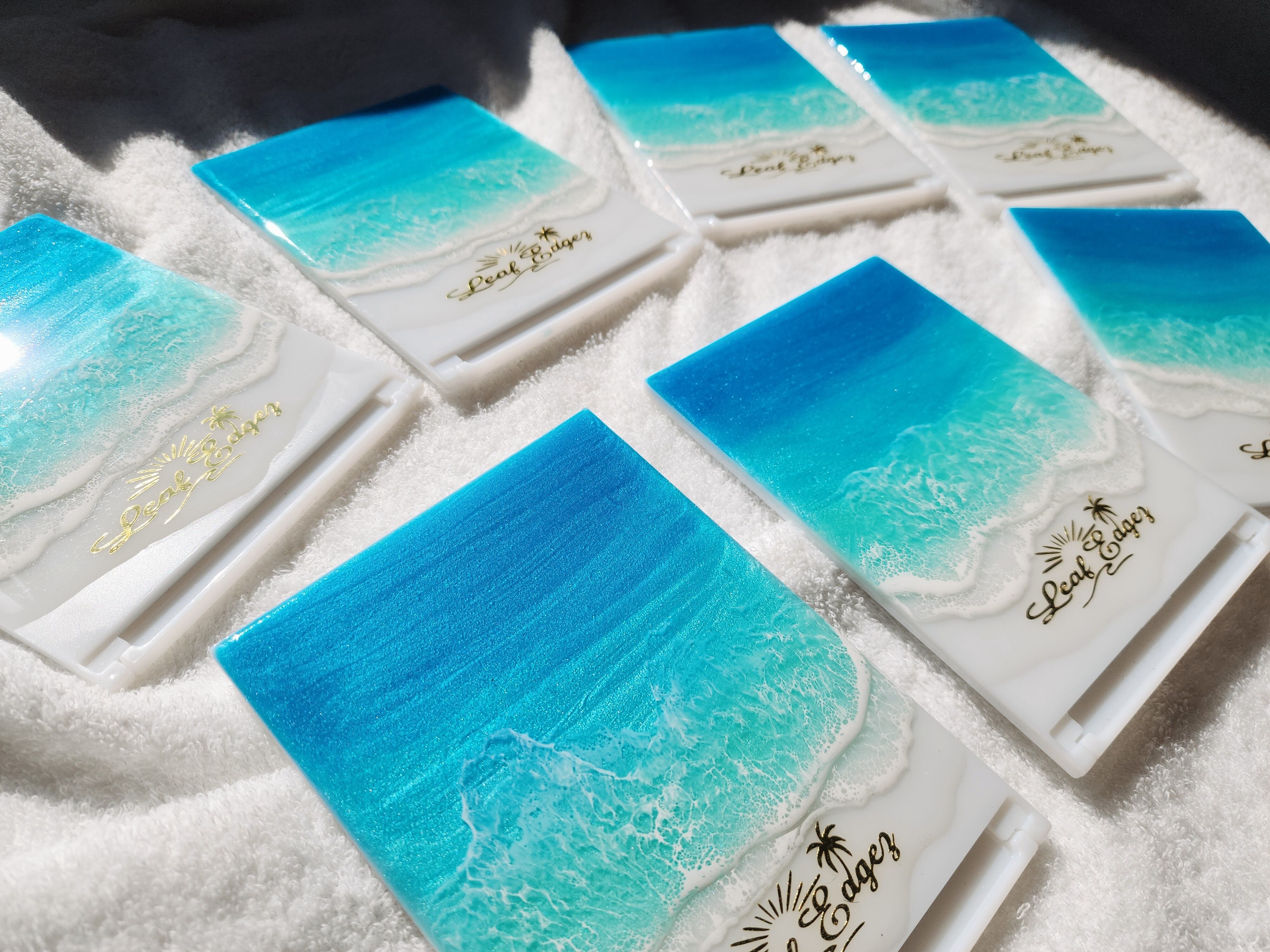 215.オーシャンレジンアート 折りたたみミラー大