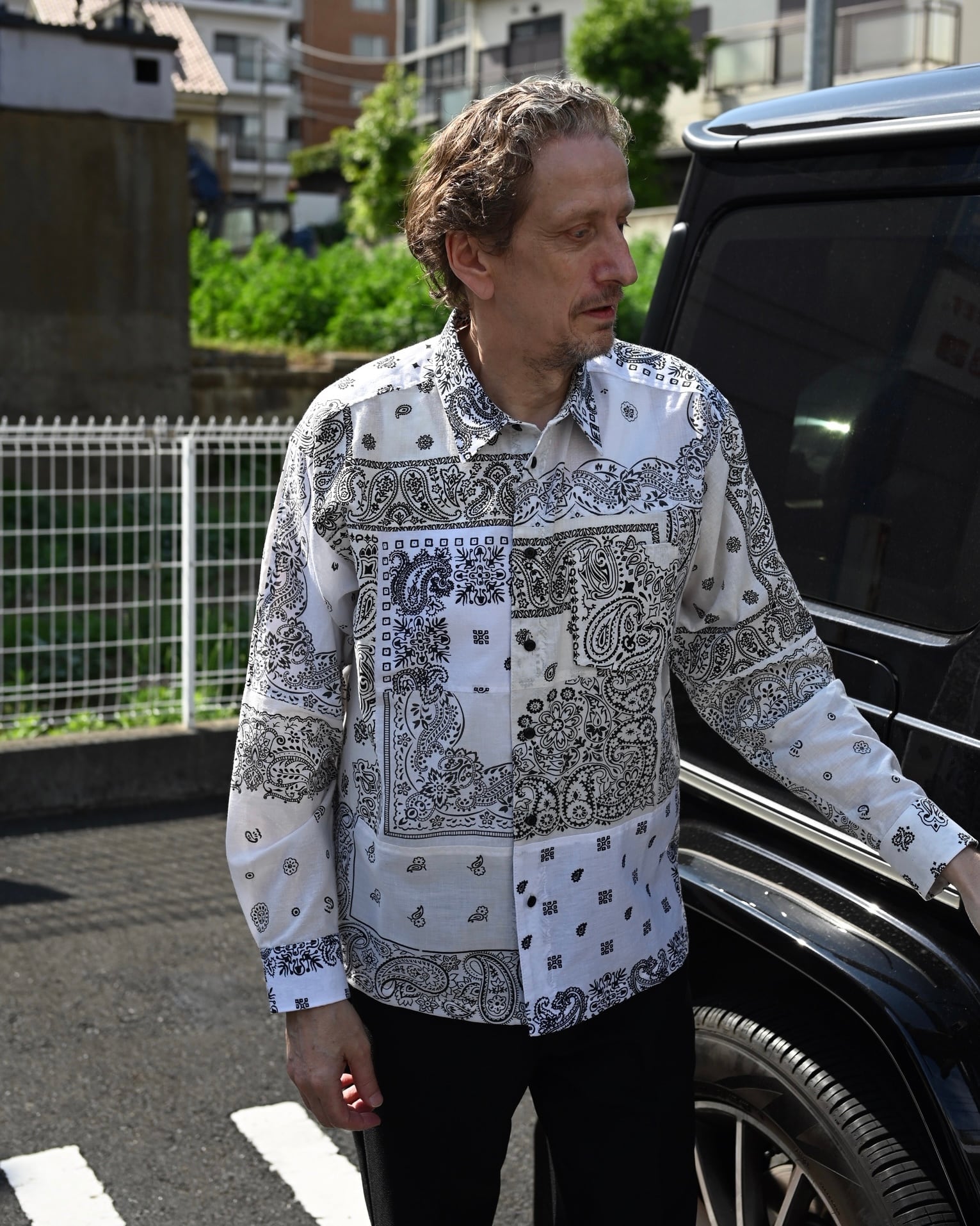 Bandana Shirt c/# WHITE | MIYAGIHIDETAKA