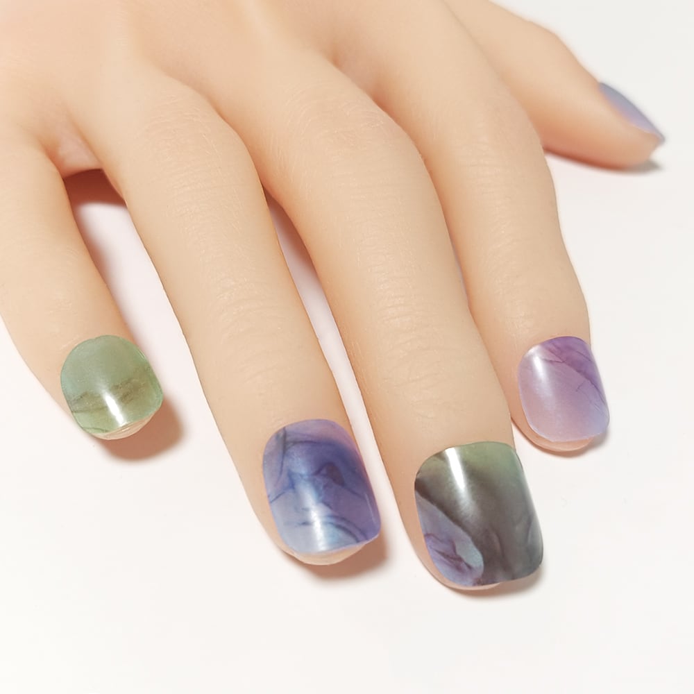 半硬化ジェルネイルシール「Gel nail stickers」006 Alcohol ink