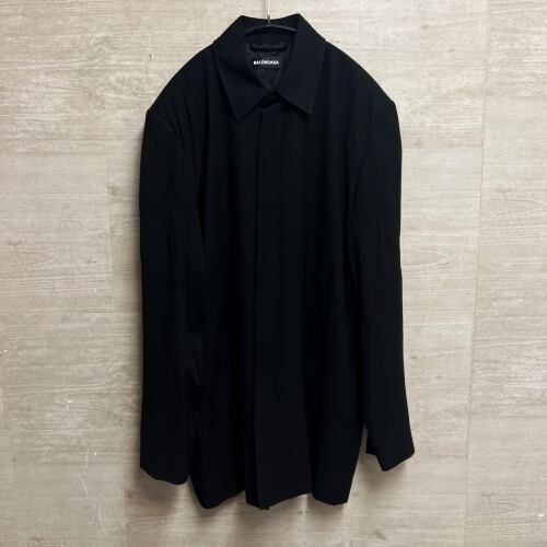 BALENCIAGA バレンシアガ tailored shirt シャツ ブラック size44 【中 