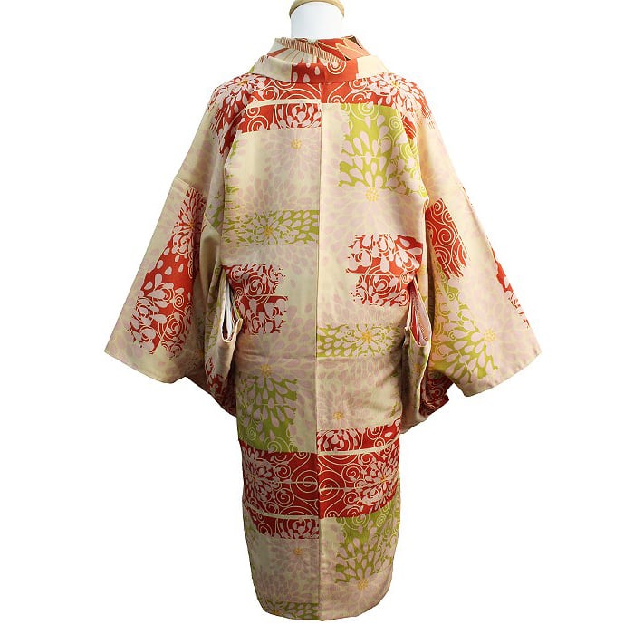 長羽織 レトロモダン 洗える着物 羽織 ちりよけ 防寒 カーディガン 着物 おしゃれ 小紋 秋 冬