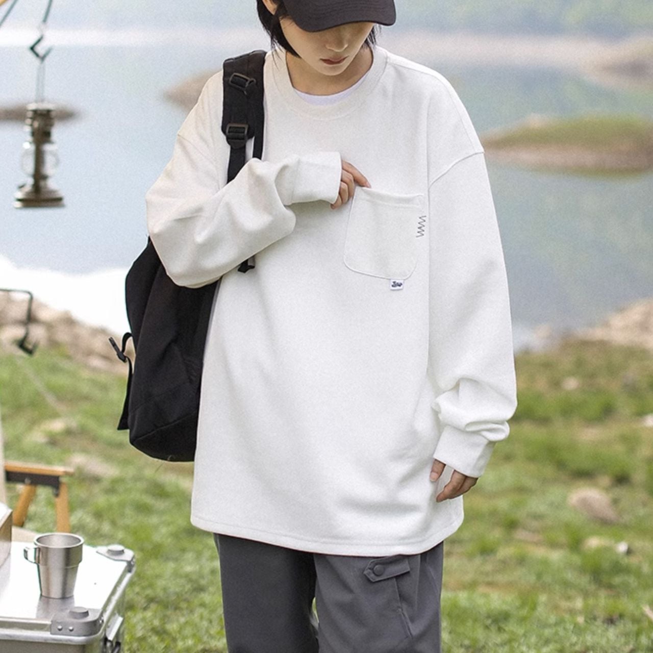 パッチポケットオーバーサイズTシャツ N10008