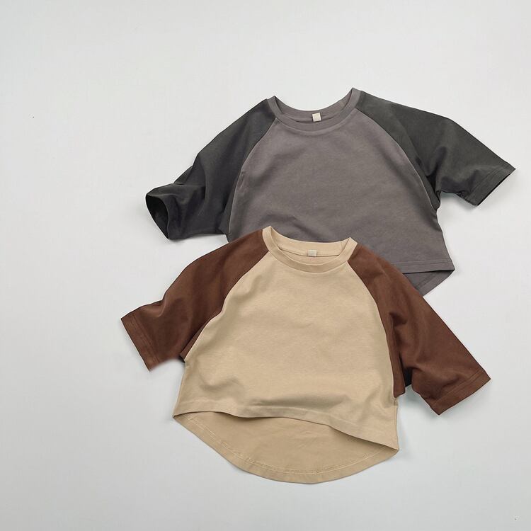 【BABY&KID】韓国風 円襟トップス