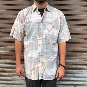 アロハ シャツ レーヨン ポリエステル ハワイアン 総柄 半袖 アメリカ古着 グラフィック 00s サーフ ハワイ サンサーフ NEW FAST M