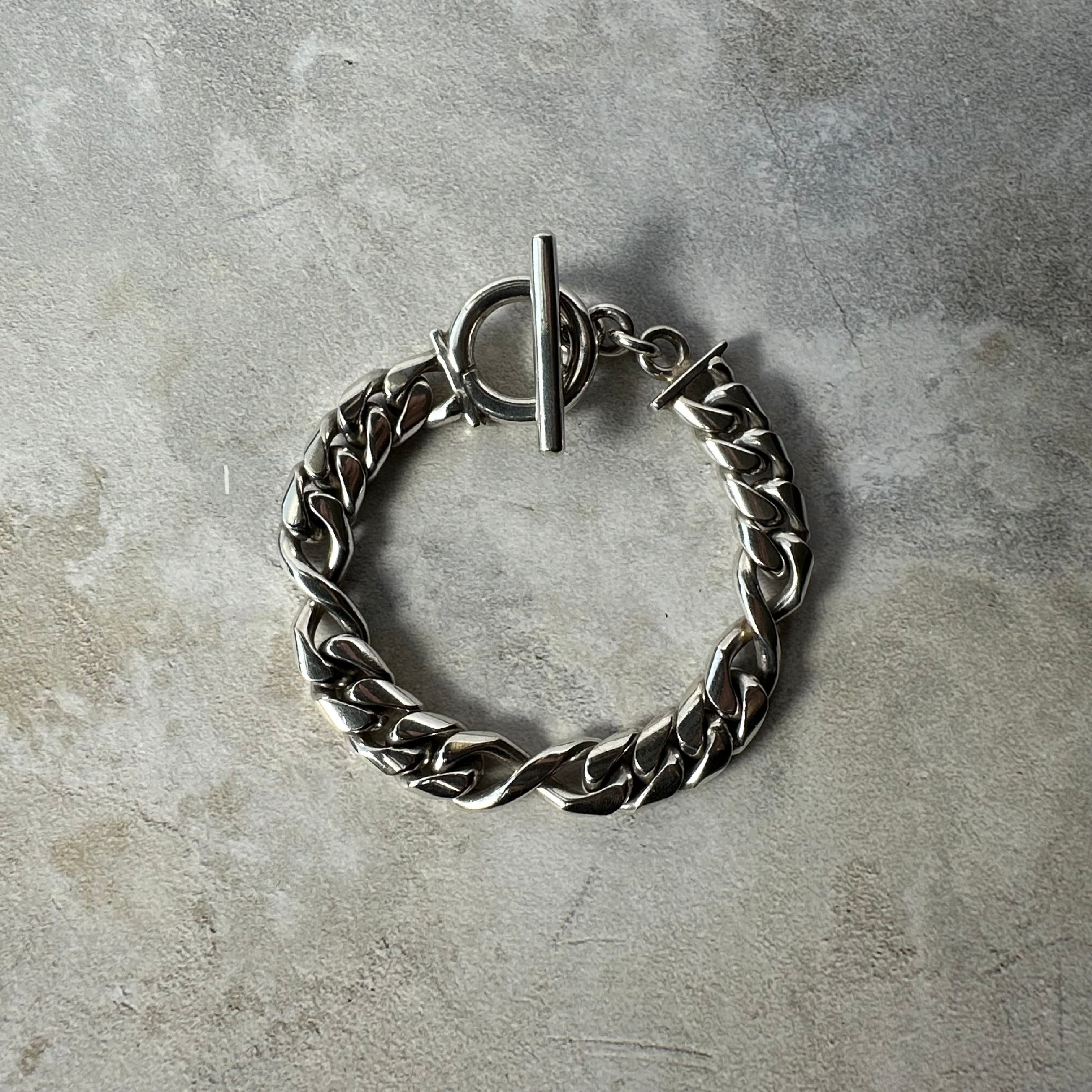 Vintage Heavy Twist Curb Link Bracelet Silver925 Made in Mexico