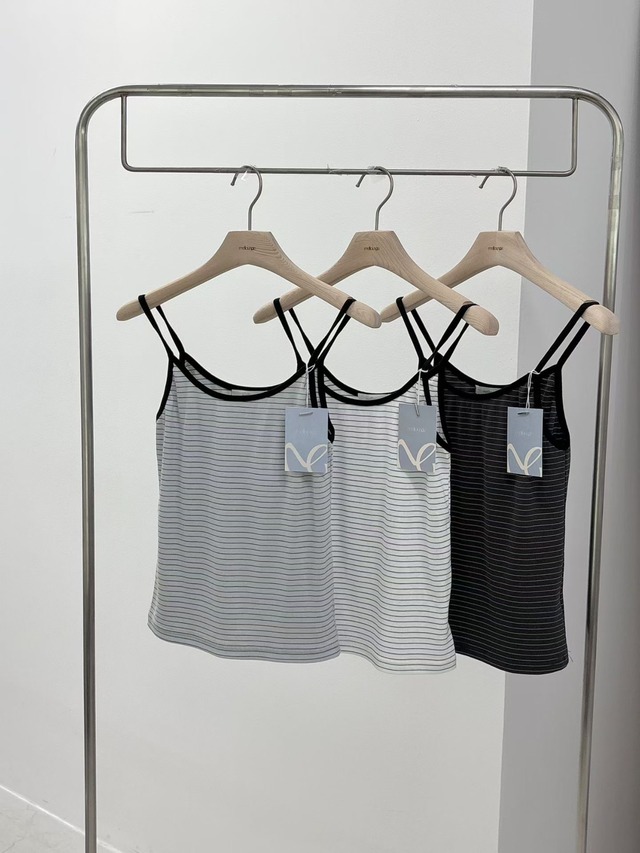 (予約) mellounge / Alo stripe sleeveless 3color