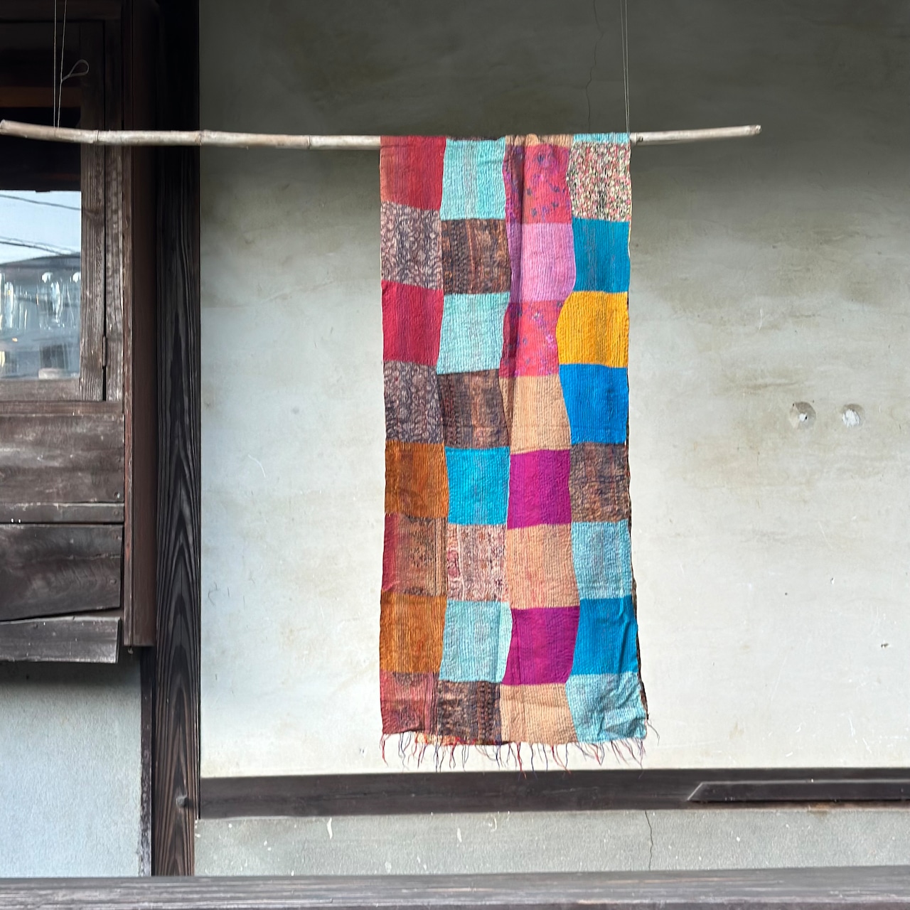 《パッチワーク小 / no.44》幅約45×長さ約219cm リサイクルサリーのカンタショール