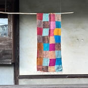 《パッチワーク小 / no.44》幅約45×長さ約219cm リサイクルサリーのカンタショール