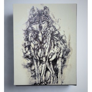 キャンバスアート（中）　オオカミ②