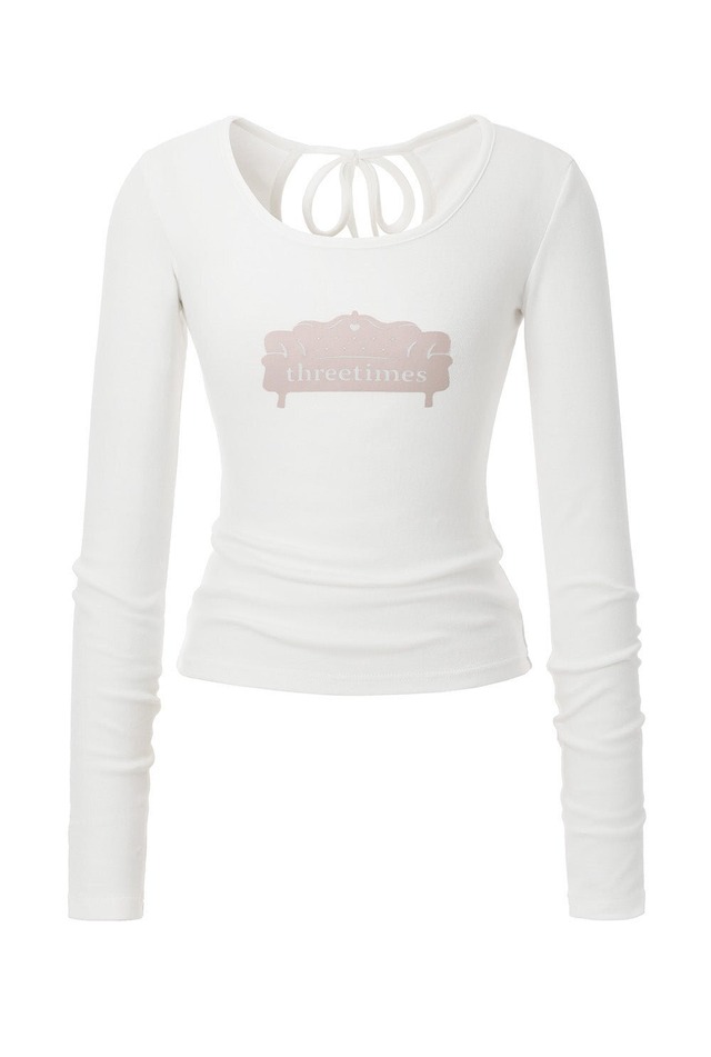 [threetimes] Pink sofa tee (ivory) 正規品 韓国ブランド 韓国通販 韓国代行 韓国ファッション スリータイムズ three times 日本 店舗