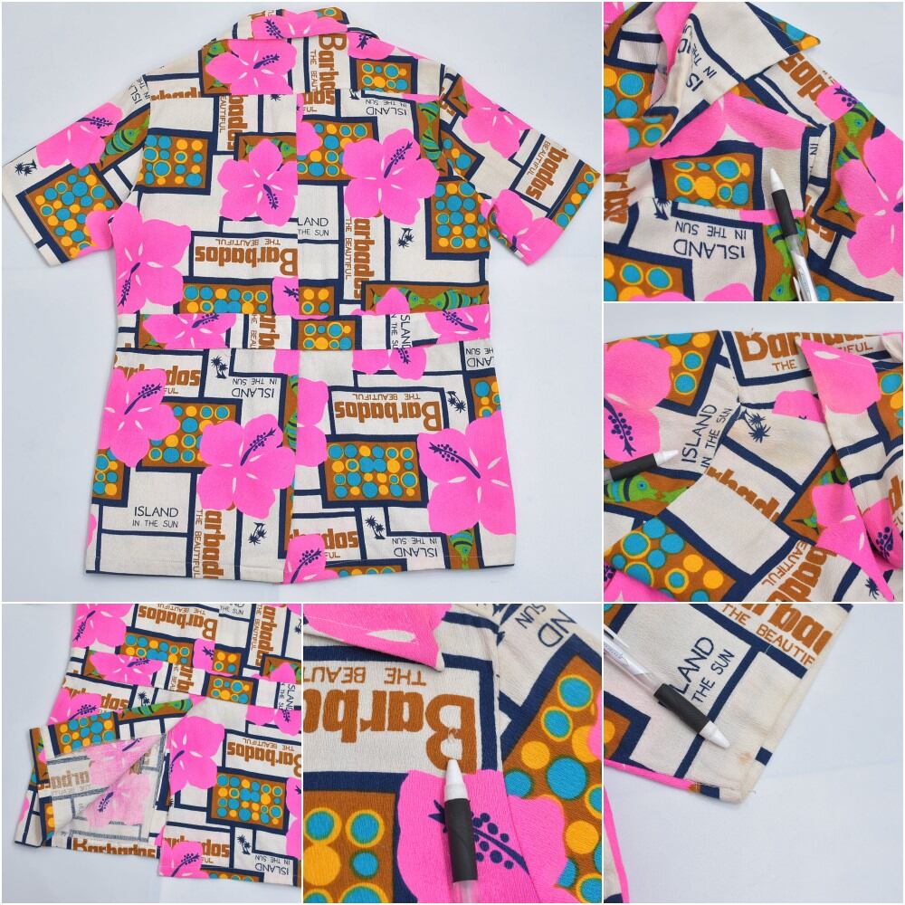 70~80s DRESS KNIT レトロポップアート アロハデザイン 70~80s DRESS KNIT レトロポップアート アロハデザイン
