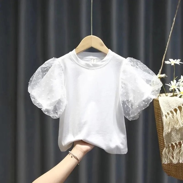 ふわふわチュール半袖Tシャツ【CH00017】